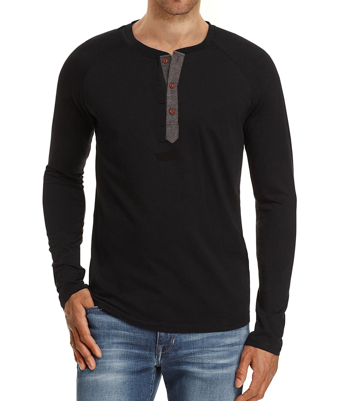 European And American Men's Long-sleeved Round Neck T-shirts Men's Bottoming Shirts