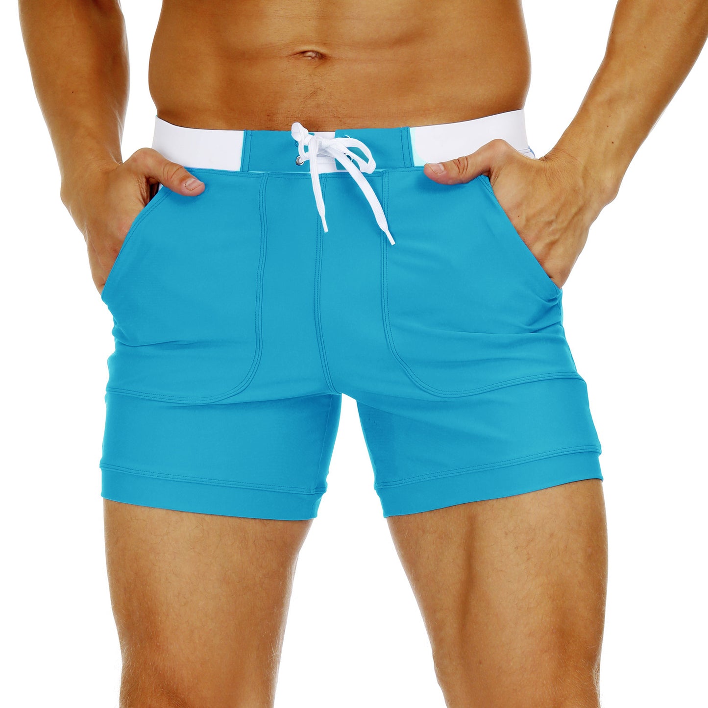 Men's Swimsuit Sexy Boxer Swim Shorts