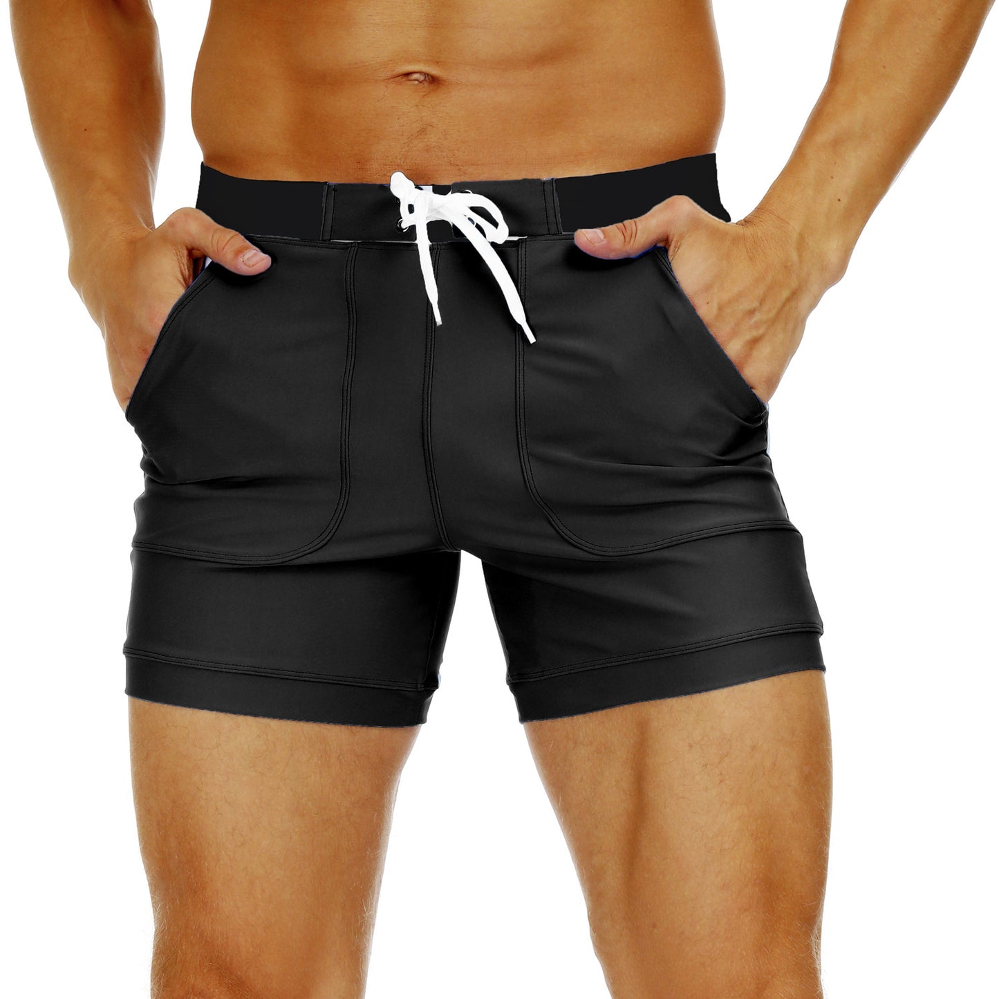 Men's Swimsuit Sexy Boxer Swim Shorts